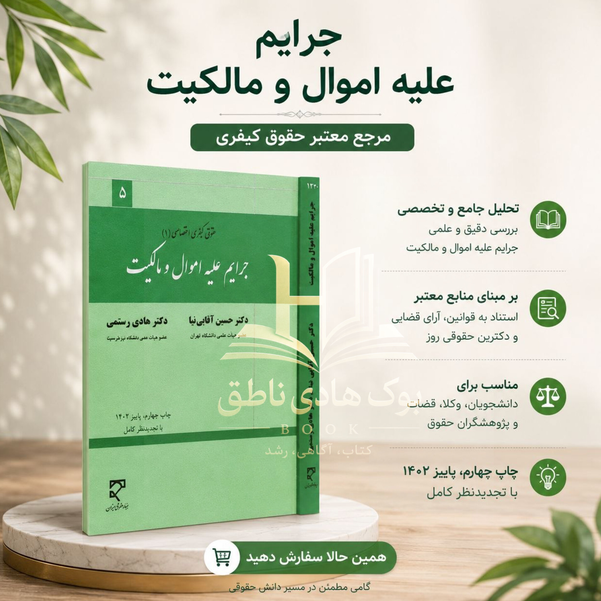 جرایم علیه اموال و مالکیت | دکتر آقایی نیا | دکتر رستمی