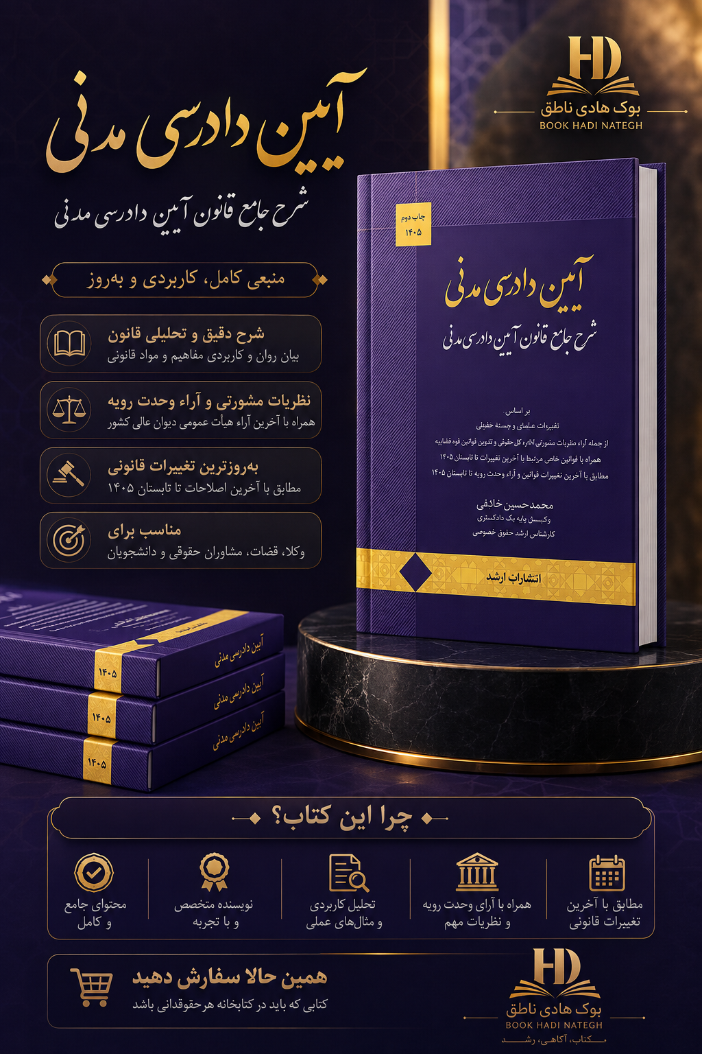آیین دادرسی مدنی (شرح جامع قانون آیین دادرسی مدنی) | محمد حسین خادمی