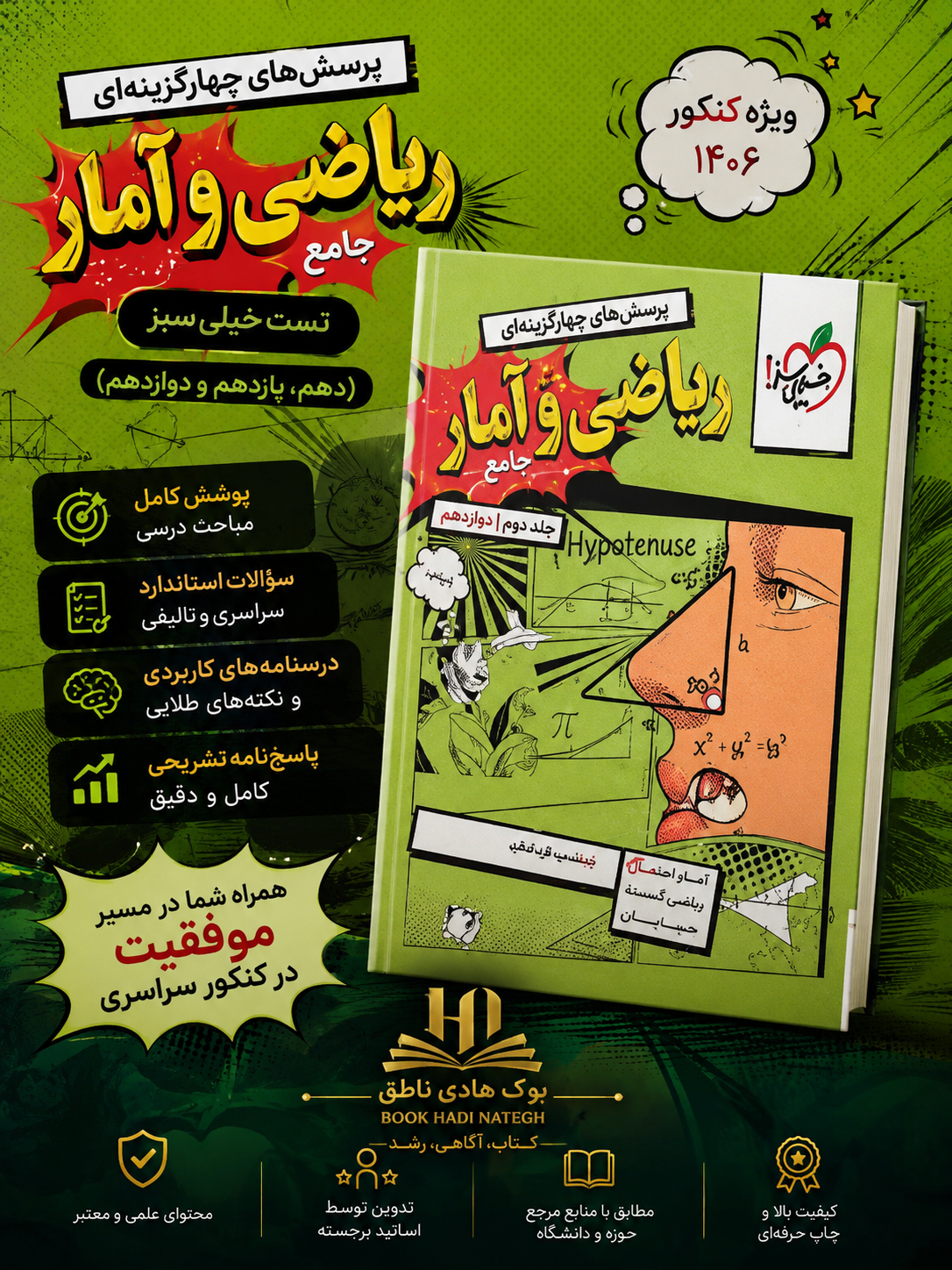 ریاضی و آمار جامع انسانی تست خیلی سبز | علی شهرابی