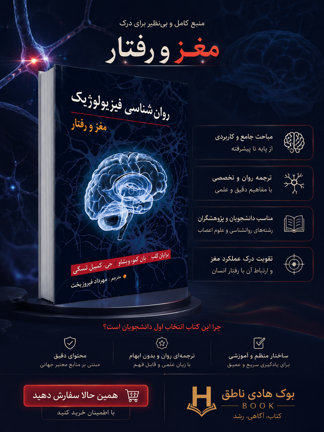 روانشناسی فیزیولوژیک مغز و رفتار – برایان کلب