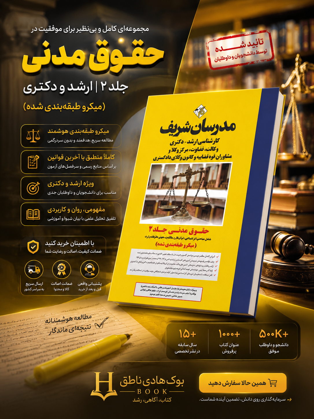 کتاب حقوق مدنی جلد ۲ ارشد و دکتری ( میکرو طبقه بندی )